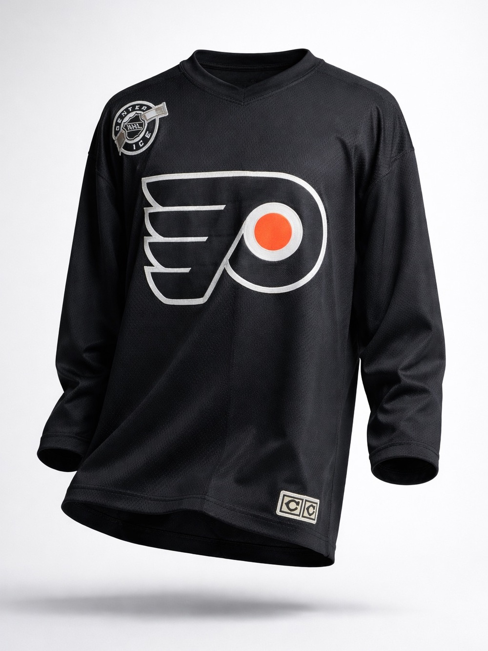 Philadelphia Flyers Black Blank Long Sleeve Jersey Adult XL